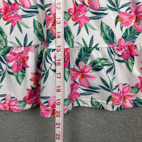 Tommy Bahama Little Girls Sundress White Pink Floral Tie Strap Size 3T Summer - Picture 4 of 7